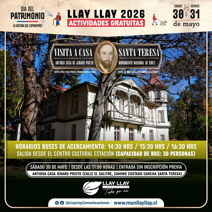 Casa Patrimonial Santa Teresa de Jenaro Prieto y set de 
